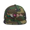 Adult Men Women Snapback Hat Embroidered Sushi Green Camo view 1
