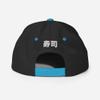 Adult Men Women Snapback Hat Embroidered Sushi Black/Teal view 2