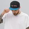 Adult Men Women Snapback Hat Embroidered Sushi Black/Teal view 3