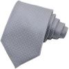Geotae Zerun New Classic Solid Checks Paisley JACQUARD WOVEN Silk Men's Tie Necktie (Grey) view 1