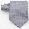 Geotae Zerun New Classic Solid Checks Paisley JACQUARD WOVEN Silk Men's Tie Necktie (Grey) view 2