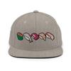 Adult Men Women Snapback Hat Embroidered Sushi Heather Grey view 1