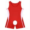 Linjinx Men's One Piece Singlets Leotard Sport Bodysuit Dance Unitard Biketard Gym Outfits Romper Red A X-Large view 3