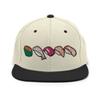 Adult Men Women Snapback Hat Embroidered Sushi Natural/Black view 1