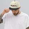 Adult Men Women Snapback Hat Embroidered Sushi Natural/Black view 3