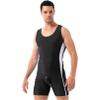 Linjinx Men's One Piece Singlets Leotard Sport Bodysuit Dance Unitard Biketard Gym Outfits Romper Black A X-Large view 1