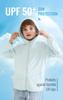 BAYRTIC Athletic Hoodie for Kids, Long Sleeve UPF50+ Thin Zip Soft Running Padding Fishing Top, Boys Girls 3-12 Years Light Blue view 2