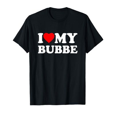 I Love My Bubbe Heart Family Grandma T-Shirt