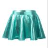 Nikiikoo Kids Girls Shiny Metallic Mini Flared Pleated Skater Skirt Athletic Dance Scooter Skorts Skirts Lakegreen 12 Years view 1
