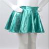 Nikiikoo Kids Girls Shiny Metallic Mini Flared Pleated Skater Skirt Athletic Dance Scooter Skorts Skirts Lakegreen 12 Years view 3