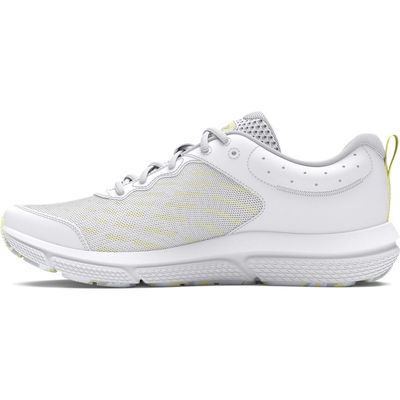 Under Armour Women's Charged Assert 10, (110) White/White/Sonic Yellow, 7, US