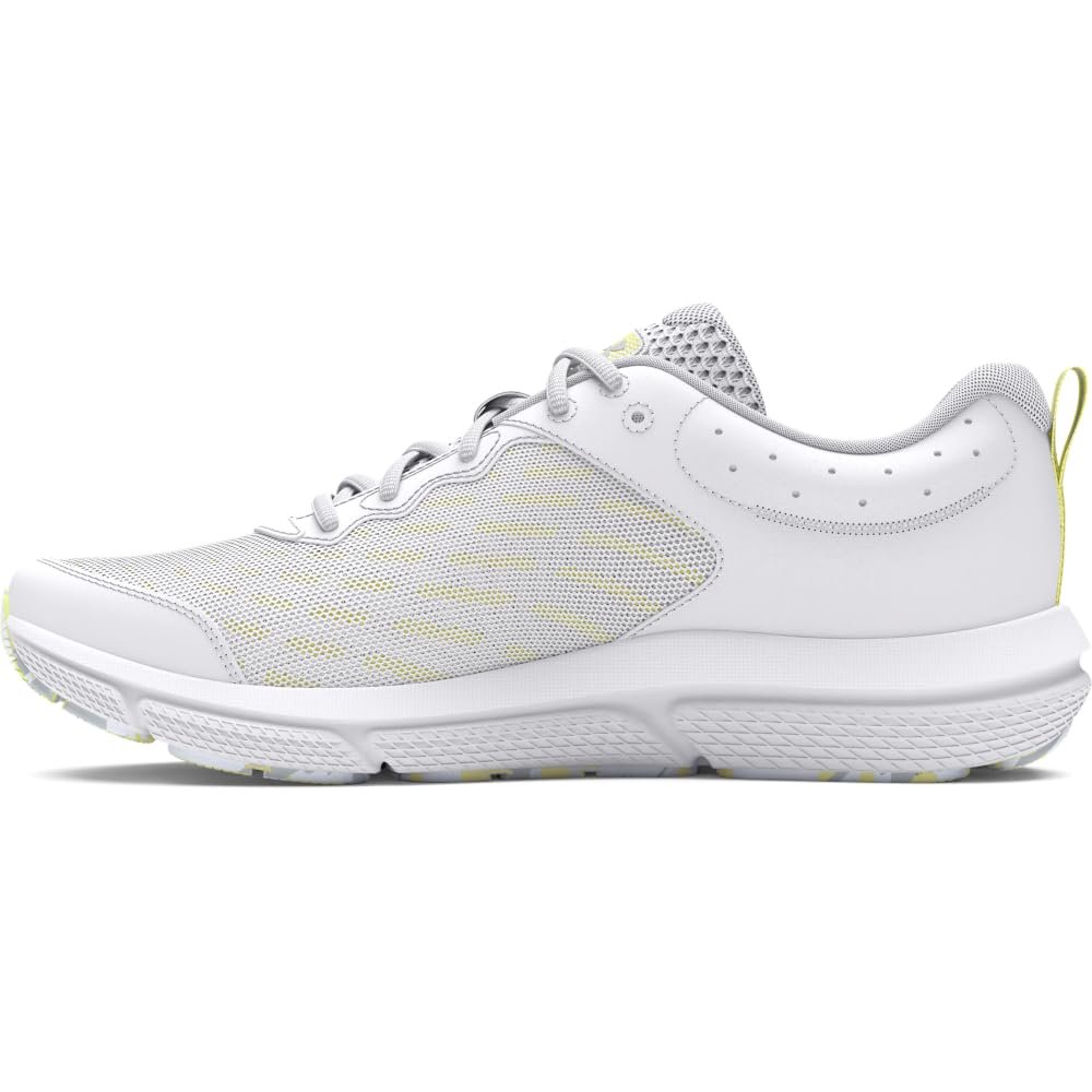Under Armour Women's Charged Assert 10, (110) White/White/Sonic Yellow, 7, US