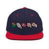 Adult Men Women Snapback Hat Embroidered Sushi view 1