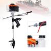 Cbhfmljd HANGKAI 4 Stroke 4 HP 53.2cc Outboard Motor Fishing Boat Engine Heavy Duty Air Cooling System 15km/H for Inflatable Boat Kayak Canoe Sailboat Hand-pull Start Outboard + Bracket view 4