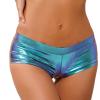 Aislor Women's Shiny Metallic Booty Shorts Hot Pants Modern Jazz Pole Dance Shorts Bottoms Colorful X-Large view 3