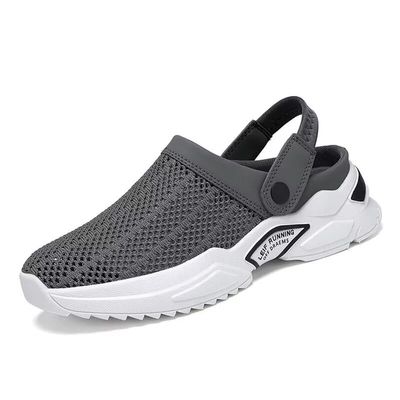 Zonkacen Man Adjustable Heel Strap Anti Skid Air Mesh Outdoor Sandals for Summer Swimming Pool Surfing Fishing Home Room Workout Holiday Gray 8.5 Men