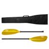 YUZIZ Kayak Paddle and Paddle Bag for Touring Kayaking in Ocean,River,Lake,Carbon Shaft with Plastic Adjuster and Fiberglass Blade (Yellow,200cm-210cm) view 1