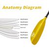 YUZIZ Kayak Paddle and Paddle Bag for Touring Kayaking in Ocean,River,Lake,Carbon Shaft with Plastic Adjuster and Fiberglass Blade (Yellow,200cm-210cm) view 3