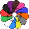 Mototo 60 Pieces Foldable Flying Disc Fans with Bag Folding Pocket Toy Set for Kids Fun Birthday Party Favors Summer Outdoor Activity Game Halloween Christmas, 12 Colors view 1
