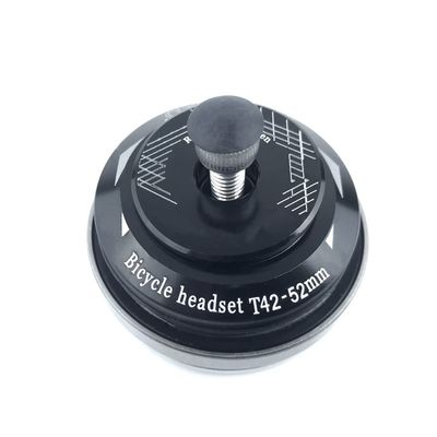 1-1/8" 44mm Bike Headset, Threadless Sealed Bearings Mountain Bike Headsets Accessory Black (Color : Black, Size : 42-52mm)