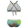 SEPTYK Seasonal Spring Summer Flowers Print Women Sexy Bikini 2 PC Plus Size Swimsuits Hollow Out High Neck Bathing Suit XL view 4
