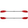 YUZIZ Kayak Paddle and Paddle Bag for Touring Kayaking in Ocean,River,Lake,Carbon Shaft with Plastic Adjuster and Fiberglass Blade (Red,205cm-215cm) view 2
