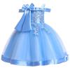 bebeone Girls Flower Dress Kids Formal Pageant Party Wedding Dresses (Sky Blue-110) view 1