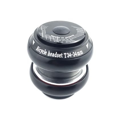 1-1/8" 44mm Bike Headset, Threadless Sealed Bearings Mountain Bike Headsets Accessory Black (Color : Black, Size : 34-34mm)