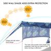 Beach Canopy Tent Shade with Sidewalls 10x10FT, 6.6FT Tall, UPF50+ Sun Shelter, Windproof & Water Resistant, Includes Guylines Sand Shovel Stability Poles, Easy Up for Beach Outdoor Camping Backyard view 2