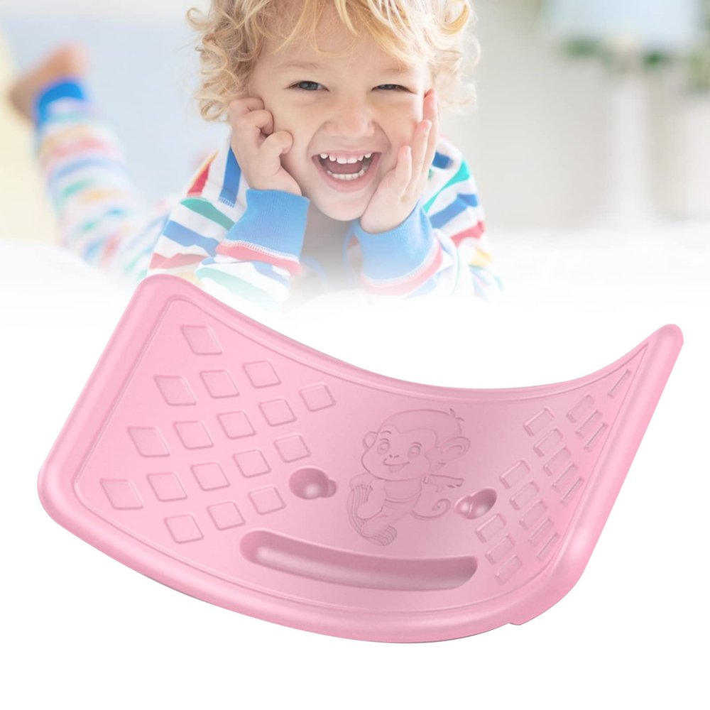 Alvinlite Kids Balance Board,Wobble Board Seesaw Rocker,Creative Play Curved Plywood Toy Kids Toddler Open Ended Learning Toy , Yoga Curvy Board for Classroom & Office Adult(pink)