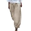 ZYXTIM Women's Casual Harem Trousers Wide Leg Loose Baggy Casual Boho Floral Print Hawaii Hippie Summer Lounge Jeans Pants view 1