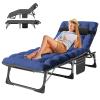 ABORON 5 Positions Camping Cots for Adults,Outdoor Folding Sleeping Cot/Mat,Folding Chaise Lounge Chair with Pillow,Portable Reclining Chair for Beach Lawn Camping Pool,Sunbathing Chairs view 1