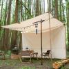 Camping Tarp Waterproof 13x16 ft Rectangle Lightweight Camping Tent Tarp, Hammock Rain Fly, Portable Survival Shelter for Camping Backpacking Traveling Outdoor Adventure (Khaki) view 1