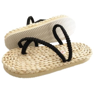 AIUKAKP Anime Slippers Slides Sandals Straw Shoes Flip Beach Halloween Men