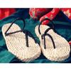 AIUKAKP Anime Slippers Slides Sandals Straw Shoes Flip Beach Halloween Men view 3