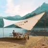 Camping Tent Tarps with Stakes and Ropes, 10x13 ft Waterproof Camping Tarp, Butterfly Shape Portable Rain Fly, Lightweight Survival Shelter for Hammock Backpacking Outdoor Adventure (Khaki) view 1