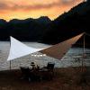 Camping Tent Tarps with Stakes and Ropes, 10x13 ft Waterproof Camping Tarp, Butterfly Shape Portable Rain Fly, Lightweight Survival Shelter for Hammock Backpacking Outdoor Adventure (Khaki) view 2