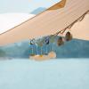 Camping Tent Tarps with Stakes and Ropes, 10x13 ft Waterproof Camping Tarp, Butterfly Shape Portable Rain Fly, Lightweight Survival Shelter for Hammock Backpacking Outdoor Adventure (Khaki) view 3