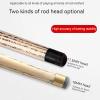 DFT Solid Wood Black Tail Small Head Double Rod, 7 Double-Section Rod Patterns are Optional, The Total Length is 57 inches, The ash Wood forelimb 10MM Rod Head(Color:BB,Size:) view 3