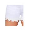 Lace Jeans Shorts for Women Summer Stretch Skinny Denim Pants Ripped Distressed Shorts with Pockets (Large,White) view 3