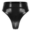 Loloda Women's Latex Hollow Out Shorts Low Waist Lace-up Party Night Club Booty Shorts Clubwear High Waist Black A X-Large view 1