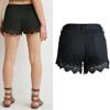 Lace Jeans Shorts for Women Summer Stretch Skinny Denim Pants Ripped Distressed Shorts with Pockets (Medium,Black) view 3