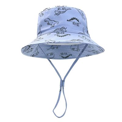 Toddler Sun Hat UPF 50+ Large Brim Outdoor Play Baby Sun Protective Kids Bucker Hat Summer Beach Cap for Boys Girls (as1, Age, 2_Years, 4_Years, 06 Blue Dinosaur)