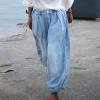 ZYXTIM Women's Casual Harem Trousers Wide Leg Loose Baggy Casual Boho Floral Print Hawaii Hippie Summer Lounge Jeans Pants view 2