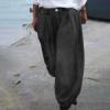 ZYXTIM Women's Casual Harem Trousers Wide Leg Loose Baggy Casual Boho Floral Print Hawaii Hippie Summer Lounge Jeans Pants view 2