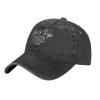 Girls Trip Cheaper Than A Therapy 2023 Novelty Travel Cowboy Hat Washed Baseball Cap Dad Golf Hat for Men Women Black view 2