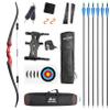 Takedown Recurve Bow Kit - Archery Bows for Adults & Youth Right-Handed Kits, 20~60lbs 60 Wooden Take Down Long Bow Package for Outdoor Hunting Training Red Sets (50lbs) view 1