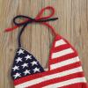 Adobabirl Toddler Baby Girls 4th of July Outfit US Flag Knitted Fringe Vest Top and Ripped Jeans Shorts Fashion Clothes (Stars and Stripes Denim Outfit,3-4T) view 4