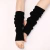 Long Leg Warmer Womens Men 80s Party Ribbed Knit Dance Sports Leg Warmer Winter Toddler Leg Warmers (Black, One Size) view 4