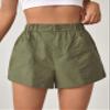 SOFULU Solid Slant Pocket Wide Leg Shorts (Color : Army Green, Size : Large) view 3